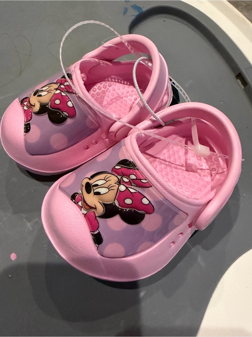 Disney Pink Minnie Mouse Kids Slip-On Clogs